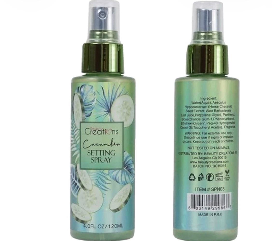 BEAUTY CREATIONS CUCUMBER SETIING SPRAY